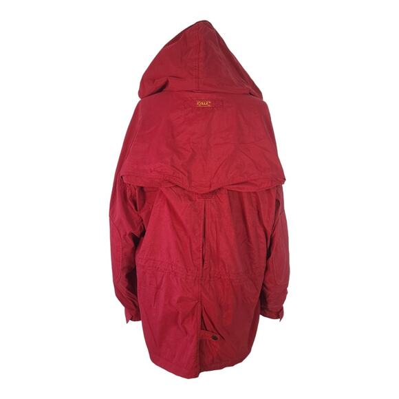 Kyra K Red Yellow Equestrian Horse Sugar Pouch Jacket Coat Windbreaker Vintage S - Picture 4 of 10